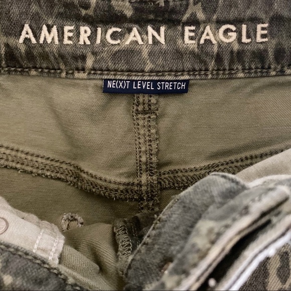 AEO Next Level Stretch Camo Print Denim Jean Skirt - Picture 7 of 10